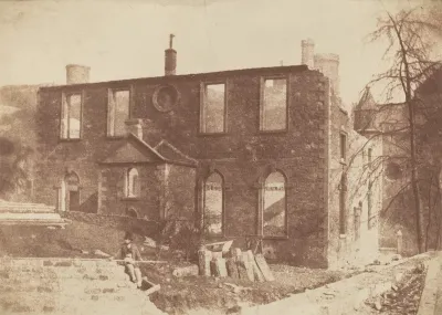 Lady Glenorchy's Chapel during demolition, on the site of Waverley Station