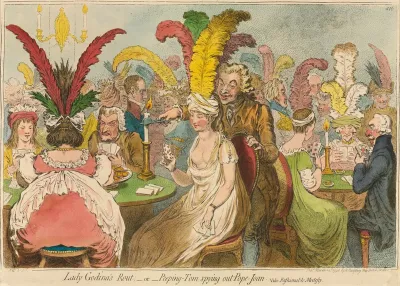 Lady Godina's Rout;-or-Peeping-Tom Spying out Pope-Joan