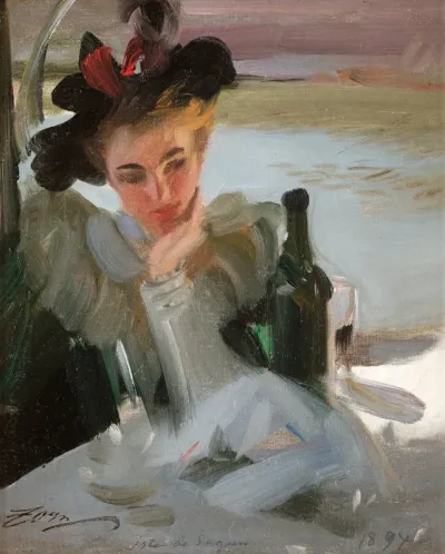 Lady in a Café