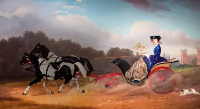 Lady in a Carriage in front of the Hrádek u Nechanic Castle