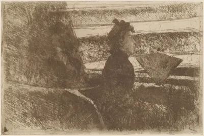 Lady in Black, in a Loge, Facing Right