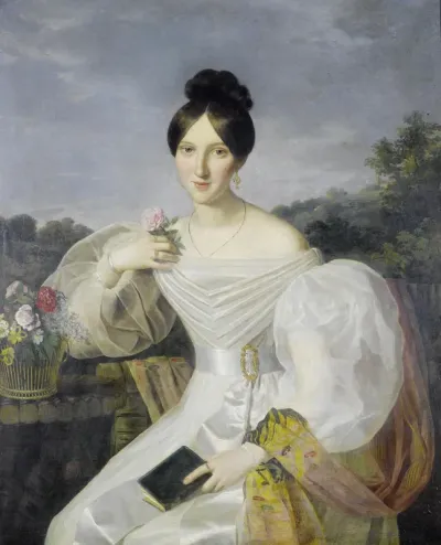 Lady in White Dress