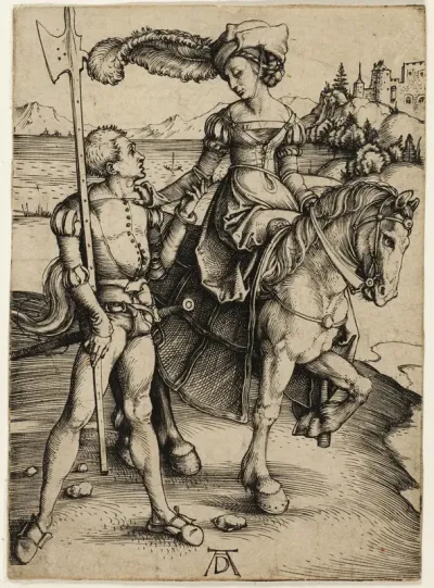 Lady on Horseback and Landsknecht