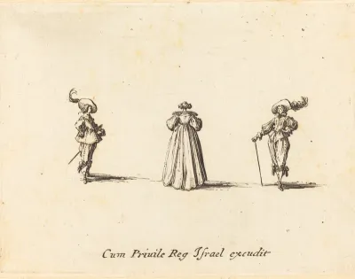 Lady Seen from Behind, and Two Gentlemen