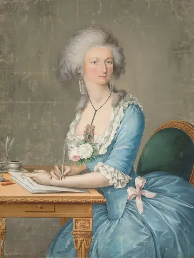 Lady Sitting at the Table, Writing