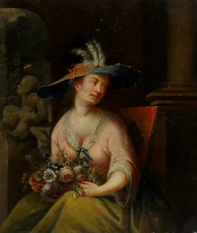 Lady with flowers