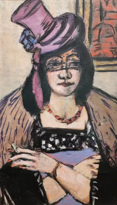 Lady with hat and veil