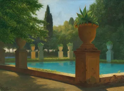 Laghetto azzurro in the garden of Villa d'Este