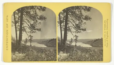 Lagunas Caballo, or Horse Lakes, 14 miles, N. W. from Tierra Amarilla, New Mexico. The water of the lakes is strongly mineral and not fit for men or animals to drink, No. 44 from the series "Geographical Explorations and Surveys West of the 100th Mer