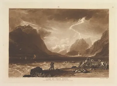 Lake of Thun, Swiss, part III, plate 15 from "Liber Studiorum"