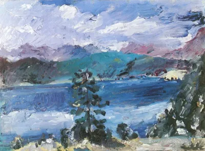 Lake Walchen with Larch