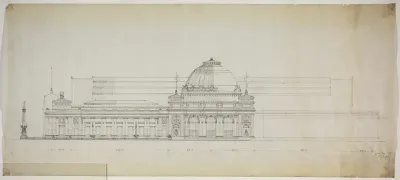 Lakefront Exhibition Hall, Chicago, Illinois, Elevation