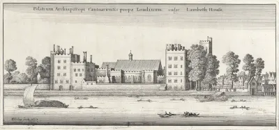 Lambeth Palace te Londen, gezien vanaf de Theems