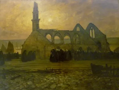 Lamentation des femmes de Camaret autour de la chapelle brûlée de Roch'-Amadour