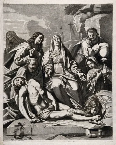Lamentation over the dead Christ