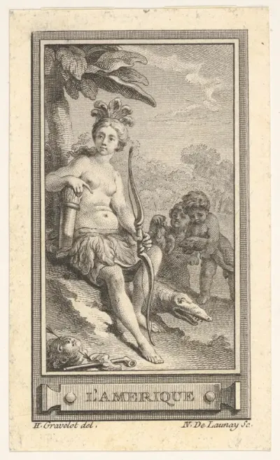 L'Amerique, from "Almanach iconologique"