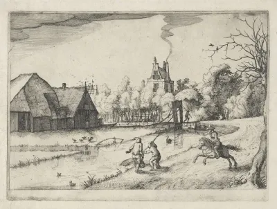 Landhuis en boomgaard van Jan Daimen, bij Sloterdijk