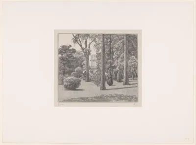 Landhuis in een tuin