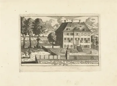 Landhuis met valkenier