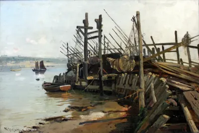 Landing-stage at Flensburg Fjord