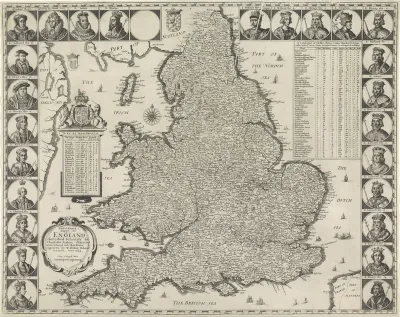 Landkaart van Engeland en Wales