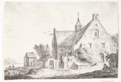 Landsbykirke ved en flod