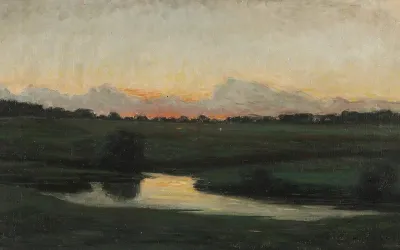 Landscape at dusk.