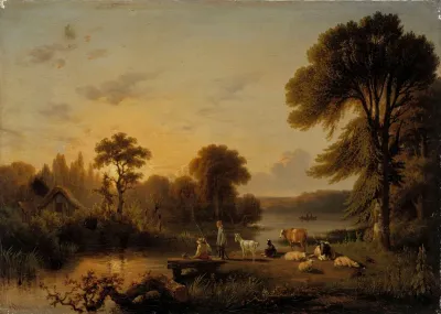 Landscape, Cattle and People