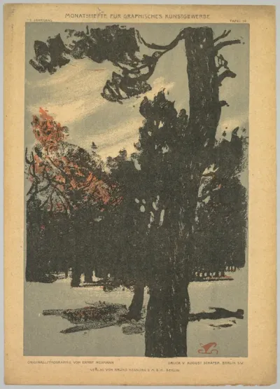 Landscape (from Advertisement series for Coloured Fabric, Beit & Co., Hamburg