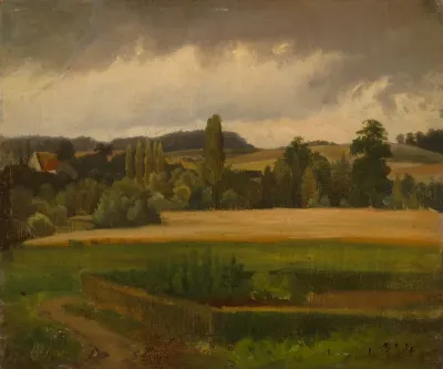 Landscape from Grafenberg ; Study