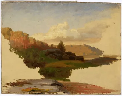 Landscape from Leppälahti in Kuru ; Unfinished