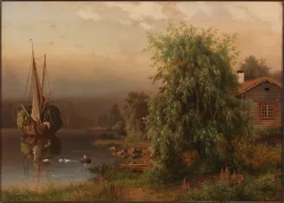 Landscape in Morning Fog