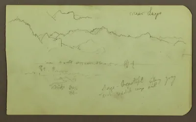Landscape "Near Lagos"; Verso: Landscape