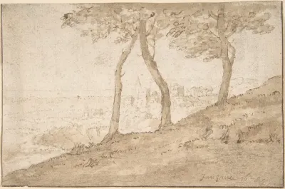 Landscape near Rome (recto); Fountain (verso)