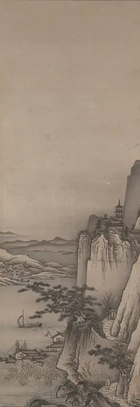 Landscape of Summer and Autumn, from a triptych of Bodhidharma and Landscapes of the Four Seaons
