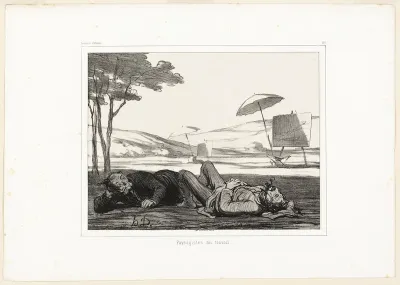 Landscape Painters at Work, plate 309 from Souvenirs d'artistes