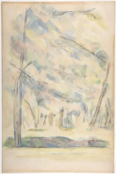 Landscape (recto); Sketch of rocks(?) (verso)