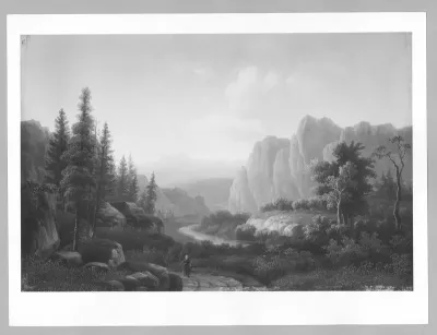 landscape: river - valley in the mountains