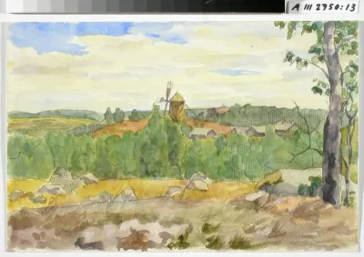 Landscape Study with Windmill