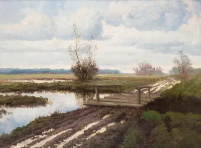 Landscape with a bridge