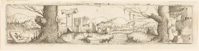 Landscape with a Brook and Ruins