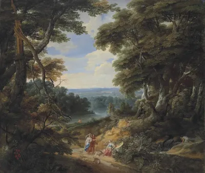 Landscape with a castle and figures