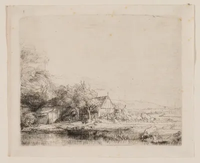 Landscape with a Cow Drinking