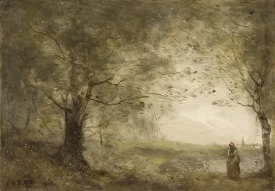 Landscape with a Distant Village Spire