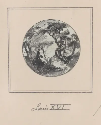 Landscape with a hidden silhouette of Louis XVI