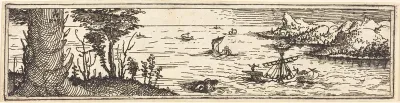 Landscape with a Lake and Sailing-Vessels