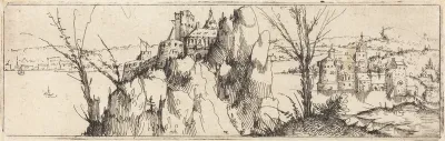 Landscape with a Lake [top plate]