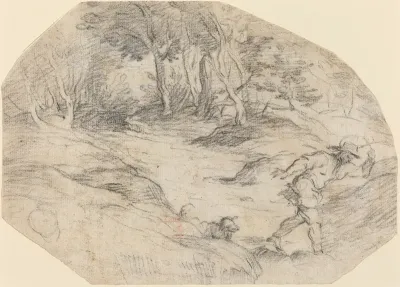 Landscape with a Man and a Dog