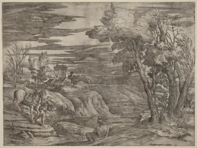 Landscape with a Man Leading a Horse