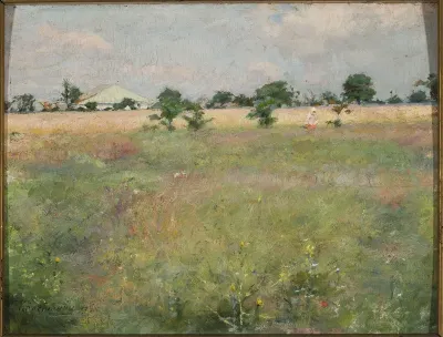 Landscape with a meadow.